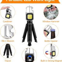 многофункционална LED лампа, фенер 800 lm, отвертка, статив,, снимка 3 - Лед осветление - 43988082