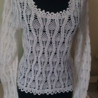 Прекрасна блуза ръчна изработка, снимка 1 - Блузи с дълъг ръкав и пуловери - 27561706
