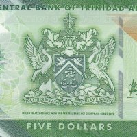 5 долара 2020, Тринидад и Тобаго, снимка 1 - Нумизматика и бонистика - 35338748
