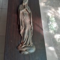 Богородица пано от чугун статуя икона статуетка масивна, снимка 5 - Антикварни и старинни предмети - 37145895