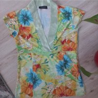 Блуза на цветя в зелено , снимка 2 - Туники - 36871517