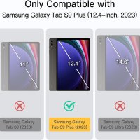 Калъф за Samsung Galaxy Tab S9 Plus 12,4-инча с вграден протектор за екрана и държач за S Pen, снимка 3 - Калъфи, кейсове - 43134165