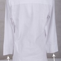 Ленена дамска блуза в бяло Enny - M, снимка 3 - Блузи с дълъг ръкав и пуловери - 43114934