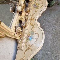 Италианска барокова конзола с огледало 015, снимка 4 - Огледала - 37992551