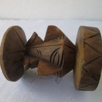Стар дървен пепелник, уникат пластика фигура с профили, снимка 12 - Статуетки - 32730620