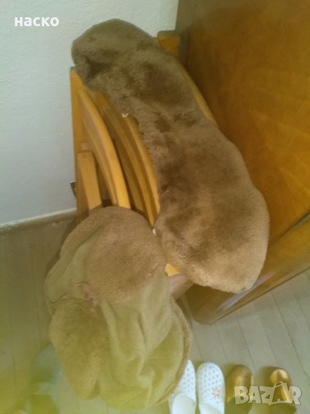 Военна полева шуба стар образец с подплата и яка от овча кожа, снимка 1