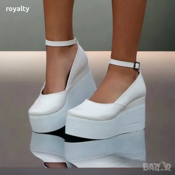 Обувки на платформа - Кожа, снимка 1