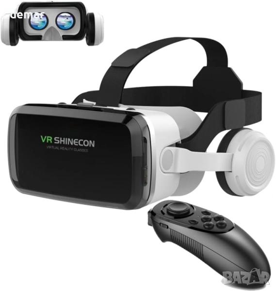 3D VR очила за виртуална реалност за телефони 4.7-6.7" с дистанционно, снимка 1