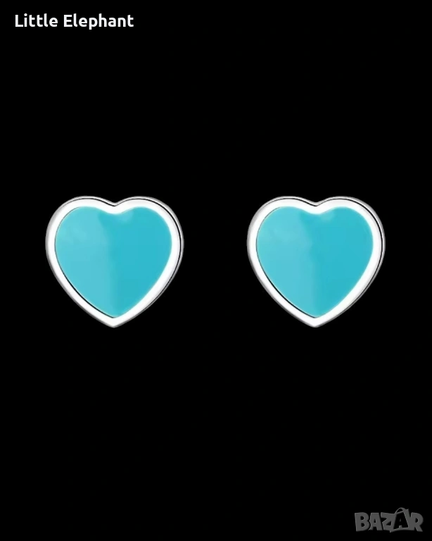 Pre orderReturn to Tiffany Hearts: Класически сребристи сърца с емблематичен тюркоазен емайл, снимка 1