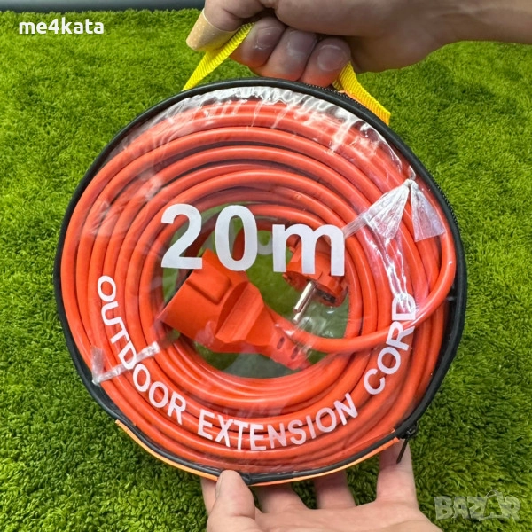 Удължителен Кабел с Букса и Щепсел – 10м, 20м, 30м, 40м, 50м (3×2.5, 220V, 16A), снимка 1