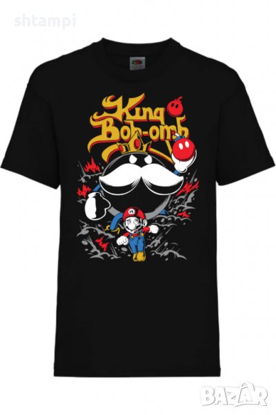 Детска тениска Nintendo King Bob Omb,Игра,Гейм,Геймър,Подарък,Изненада,Повод,Празник,Събитие., снимка 1