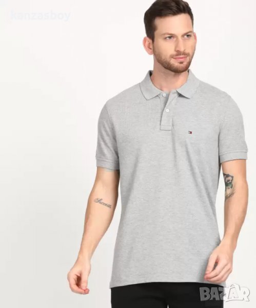 Tommy Hilfiger Grey Polo Shirt - страхотна мъжка тениска КАТО НОВА, снимка 1