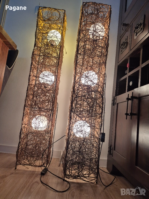 Ефектни лампи/лампиони/ от естествени материали , снимка 1