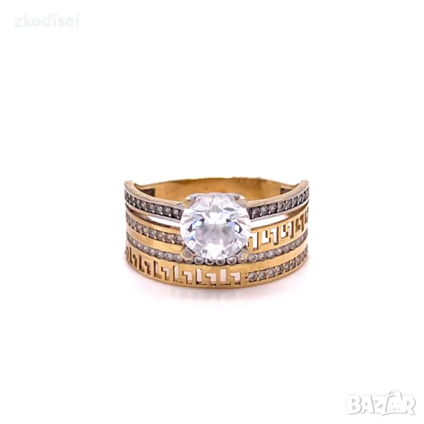 Златен дамски пръстен 3,64гр. 14кр.проба:585 размер:59 модел:29968-5, снимка 1