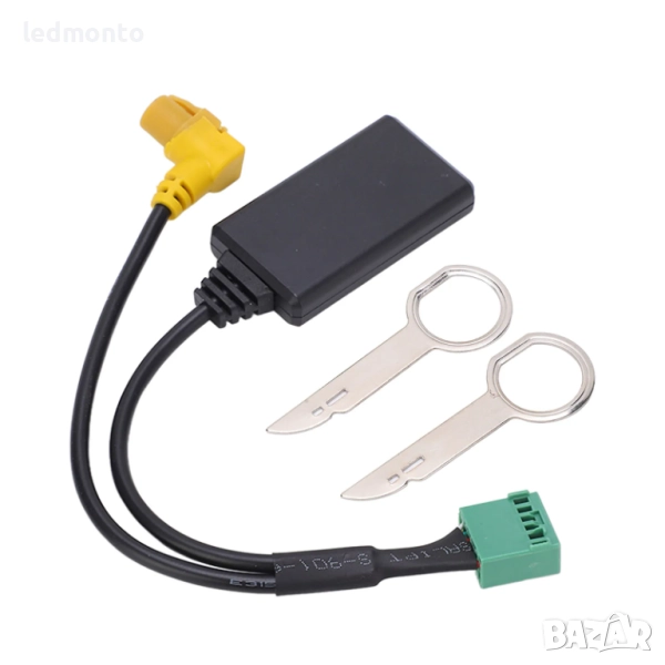 Bluetooth 5.0 AUX адаптер MMI 3G AMI 12Pin за Audi Q5 A4 A6 Q7 A5 S, снимка 1