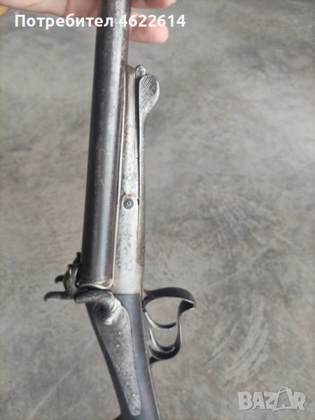 ФРЕНСКА КАПСУЛНА ПУШКА ДВУЦЕВКА ОТЛИЧНА , снимка 1