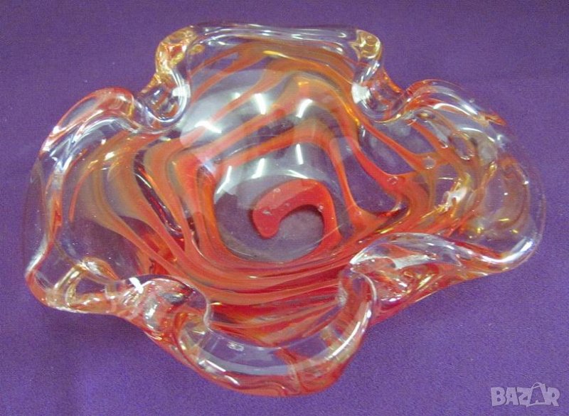 Винтич Кристално Стъкло Пепелник, снимка 1