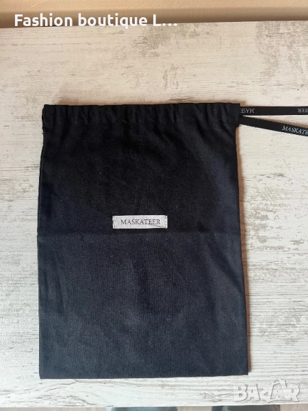 Луксозна черна противопрахова торбичка със сатенени връзки на марката MASKATEER 🖤, снимка 1