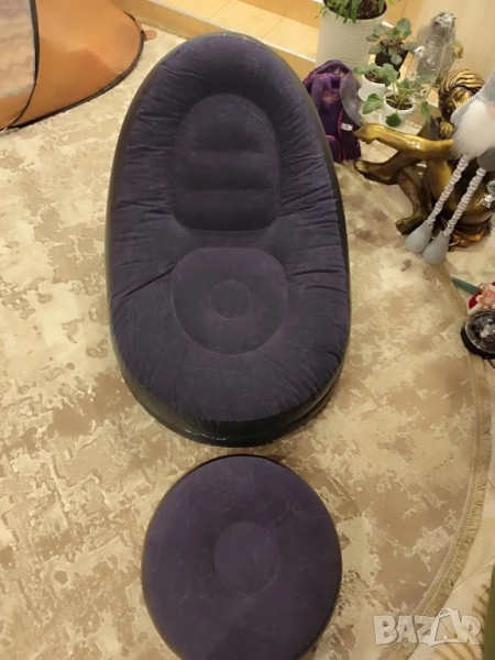 Преносимо надуваемо кресло и табуретка  , снимка 1