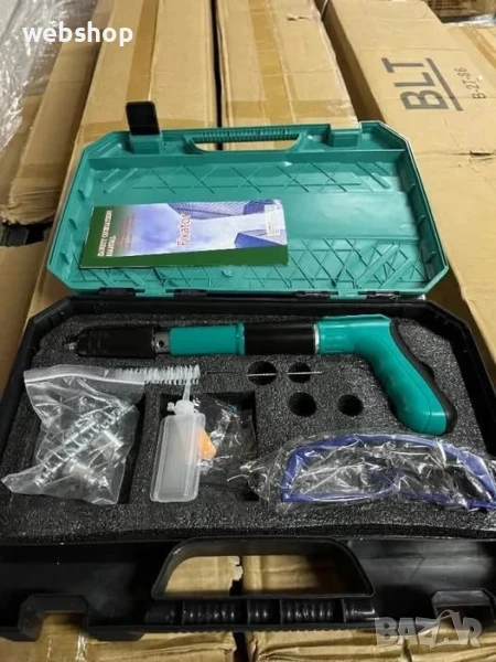 Ръчен пистолет за пирони KraftRoyal, 5 регулируеми стъпки, нисък шум, 33,5x11 см, снимка 1