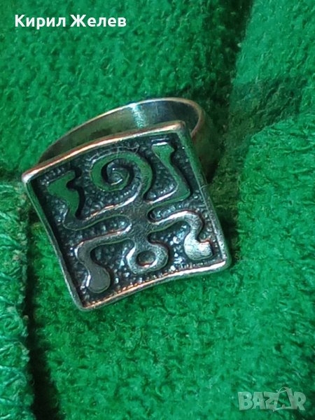 АРТИСТИЧЕН ФЕШЪН АРТ СРЕБЪРЕН ПРЪСТЕН СРЕБРО 925 АВТОРСКА РЪЧНА МАЙСТОРСКА ИЗРАБОТКА 40626, снимка 1