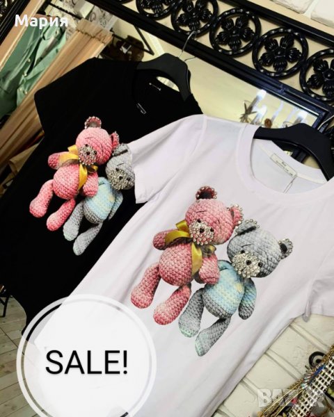 Дамски тениски с мечета, снимка 1
