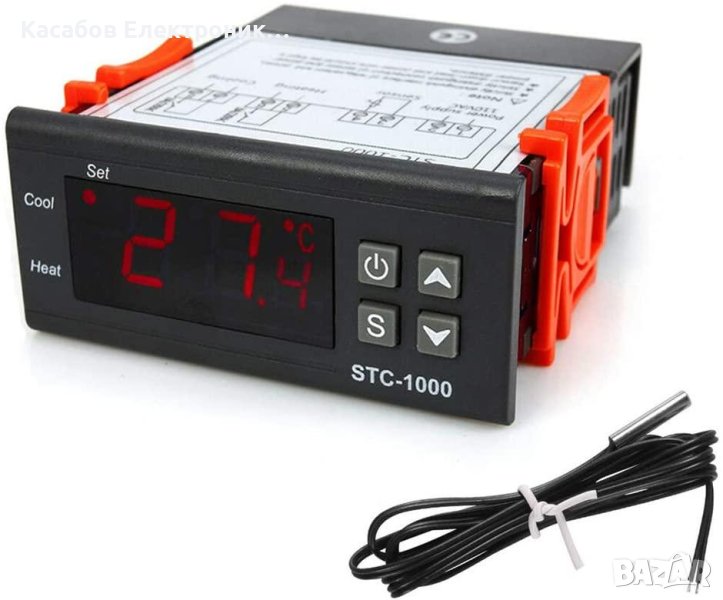 Терморегулатор STC-1000 със сензор, термостат контролер 230V, снимка 1