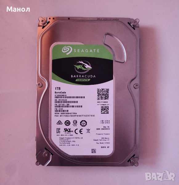 Твърд диск 1TB Seagate Barracuda, снимка 1