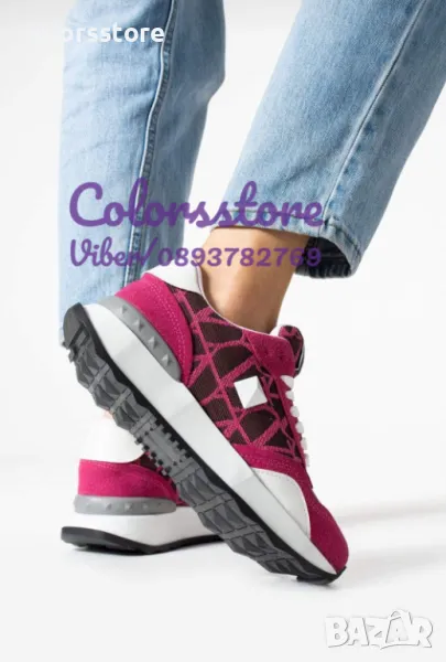 Дамски маратонки Valentino-циклама-VL-E155, снимка 1