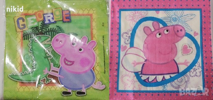 Пепа пиг Pig Peppa Джордж 10 парти салфетки рожден ден, снимка 1