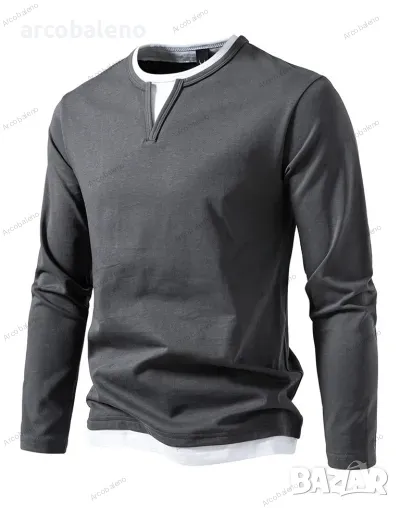 Ликвидация! Мъжка тениска с дълъг ръкав - Доставка 24 часа , снимка 1