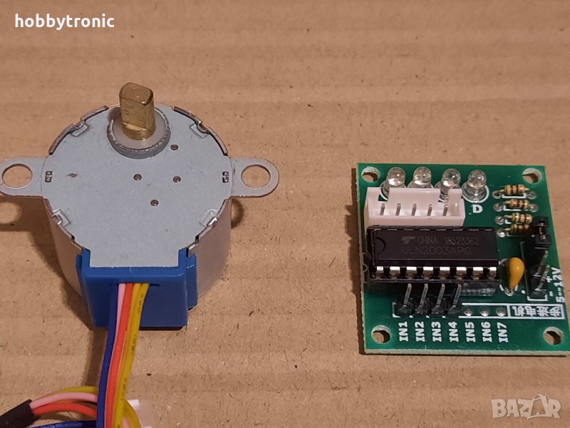 Стъпков двигател с редуктор 28BYJ-48 с драйвер , снимка 1