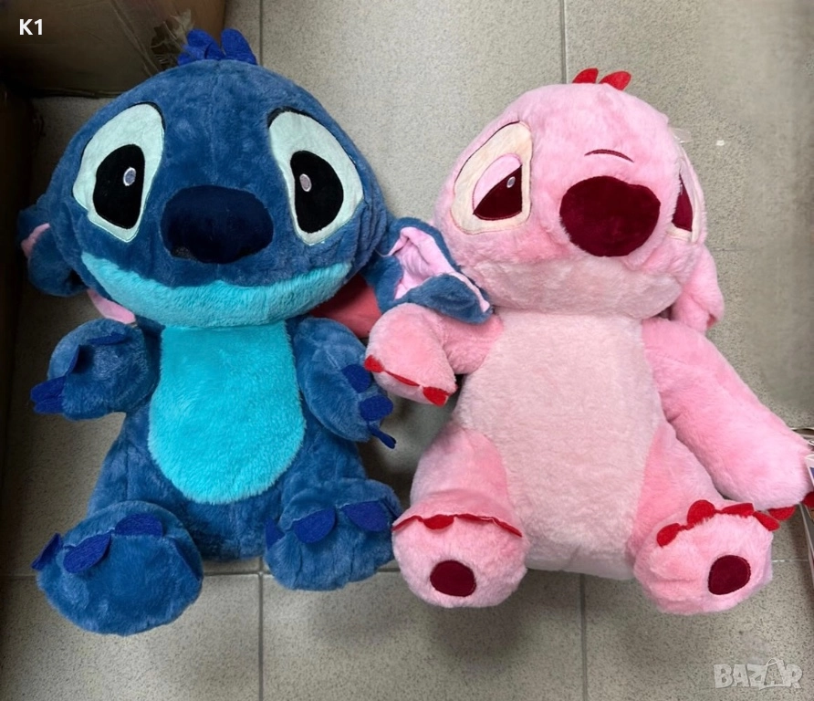 Големи Плюшени играчки Стич и Ейнджъл 50см, Плюшена играчка Стич Ейнджъл, снимка 1