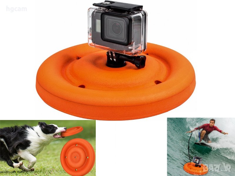 Непотъващо фризби - плувка за екшън камера - GOPRO HERO, SJCAM, XIAOMI, снимка 1