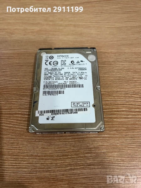 2,5” SATA HDD 500GB, Hitachi, снимка 1