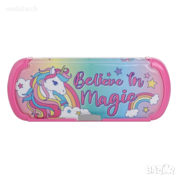 Несесер с дъска и маркер, Розов, 23x9x3.2 см., снимка 1