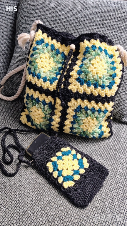 Плетени дамски чанти, многоцветни подаръци , снимка 1