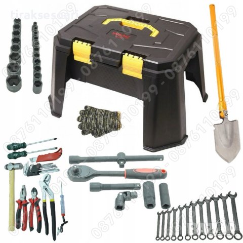 Качествени Инструменти в куфар 65 части, куфар тип стол WMC