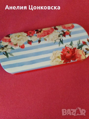 Ламаринена кутия "ЦВЕТЯ" тип пенал, снимка 1