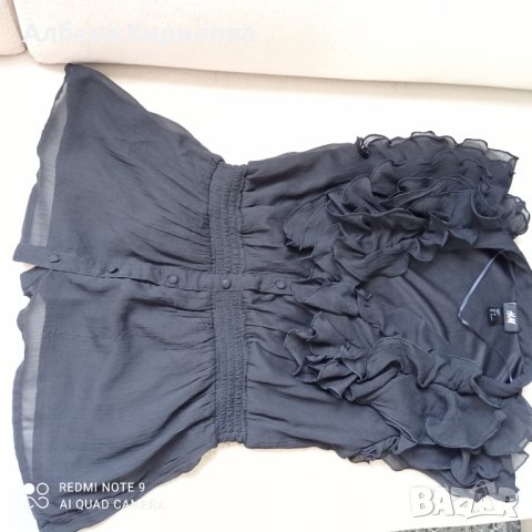 Официална черна блуза на Н&М, 36 до 40р-р, снимка 5 - Корсети, бюстиета, топове - 32557589