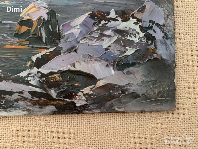 МЕТОДИ ИДАКИЕВ масло море, снимка 5 - Картини - 52858695