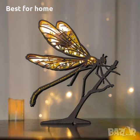 3D дървени животно с LED нощна лампа, снимка 3 - Лед осветление - 50565550