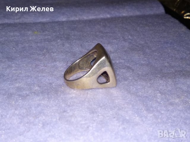 СРЕБЪРЕН ВИНТИДЖ ПРЪСТЕН СРЕБРО 925 РЪЧНА МАЙСТОРСКА АЖУРНА АРТ ИЗРАБОТКА 33153, снимка 7 - Пръстени - 39547601