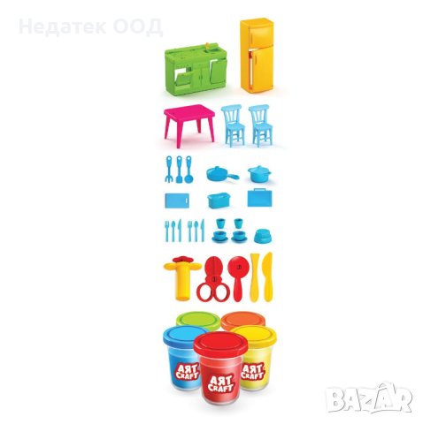 Комплект пластилин, Кухня и аксесоари, 30 бр., снимка 2 - Пластелини, моделини и пясъци - 42986718
