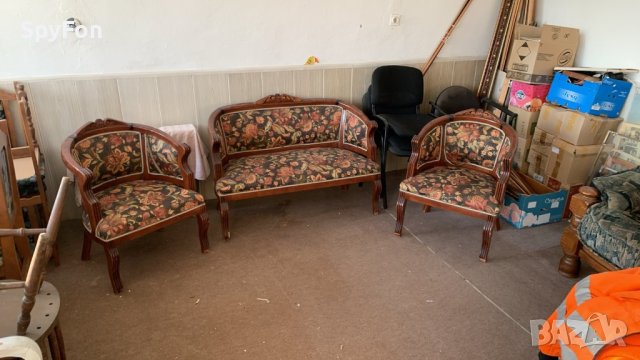 Двойка диван с фотьойли, снимка 1 - Дивани и мека мебел - 43645829