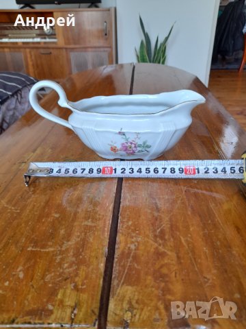 Стара порцеланова сосиера, снимка 3 - Антикварни и старинни предмети - 36950392