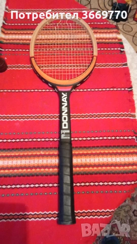 Винтидж дървена тенис ракета Donnay, снимка 3 - Тенис - 50348689