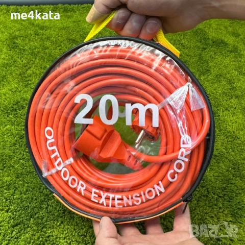 Удължителен Кабел с Букса и Щепсел – 10м, 20м, 30м, 40м, 50м (3×2.5, 220V, 16A)