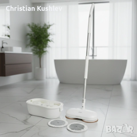 Електрически моп със спрей и центрофуга – за бързо и ефективно почистване, снимка 5 - Друга електроника - 53275191