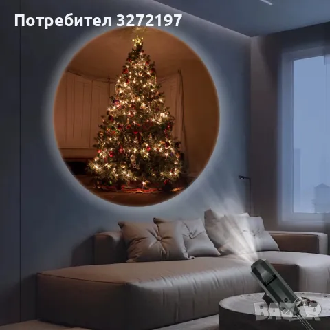 USB Захранвана LED Коледна Елха Проекционна Светлина, снимка 4 - Лед осветление - 47992915